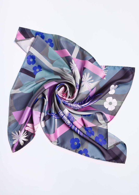 Foulard en satin - SAT005Oiseau67