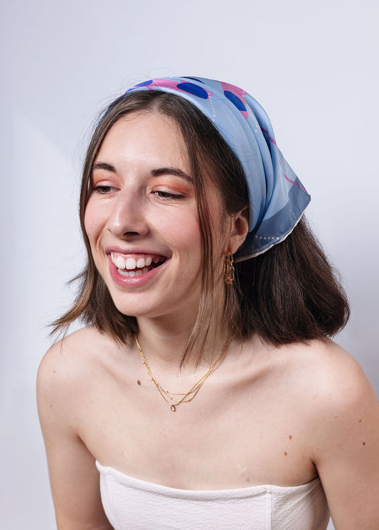 Foulard en satin - SAT010oiseau67
