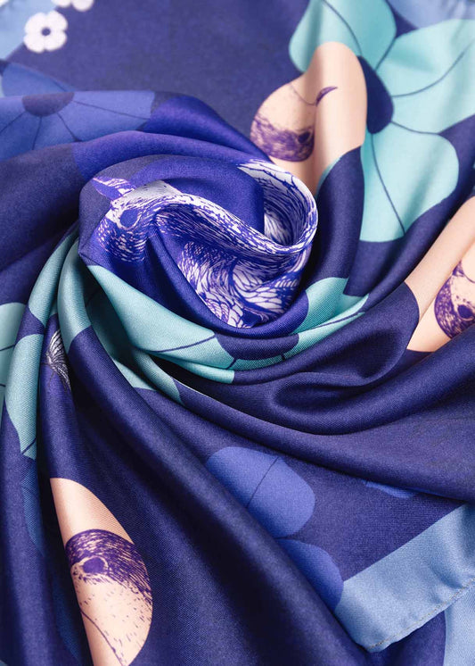 Foulard en satin - SAT007Oiseau67