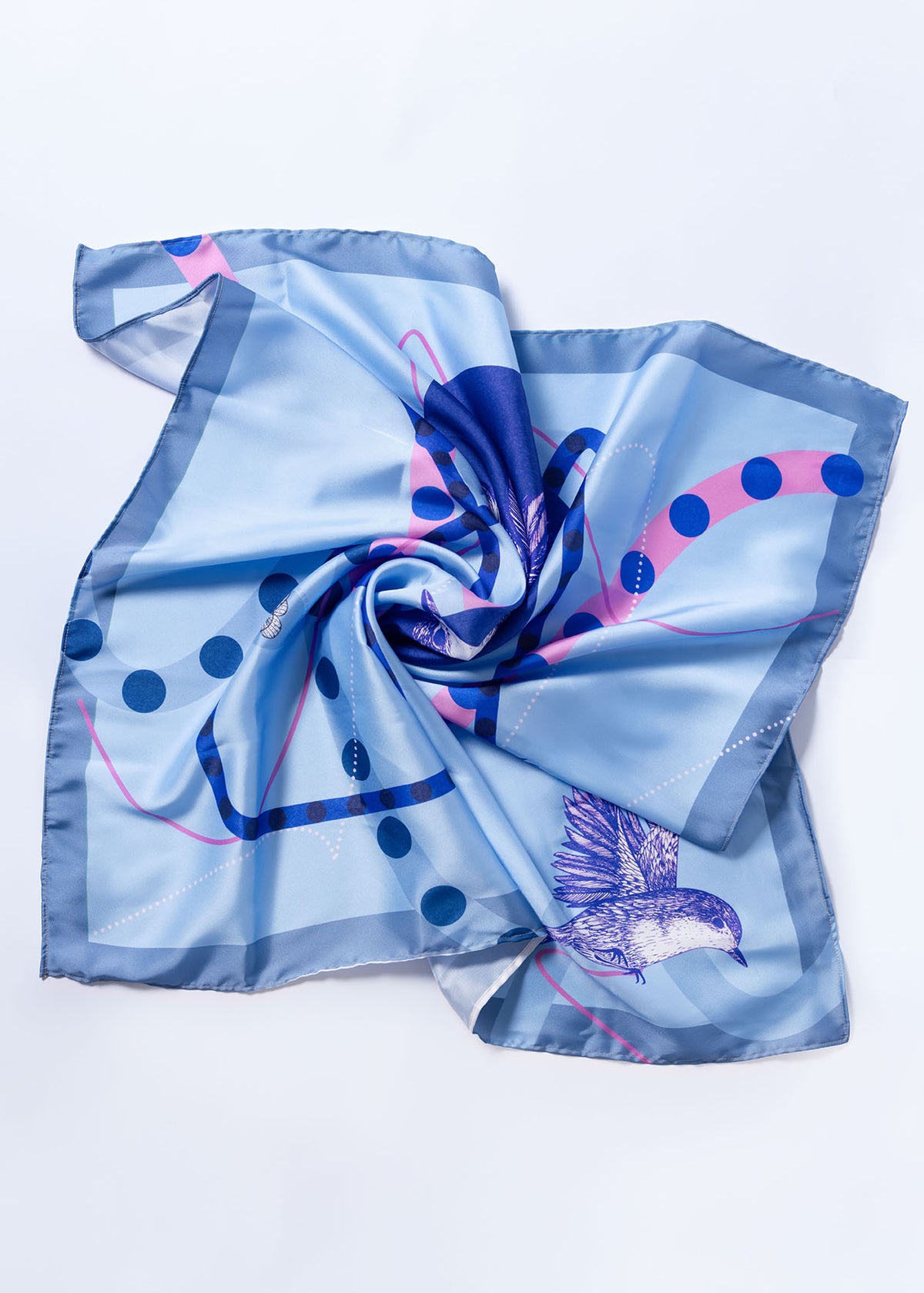 Foulard en satin - SAT010oiseau67